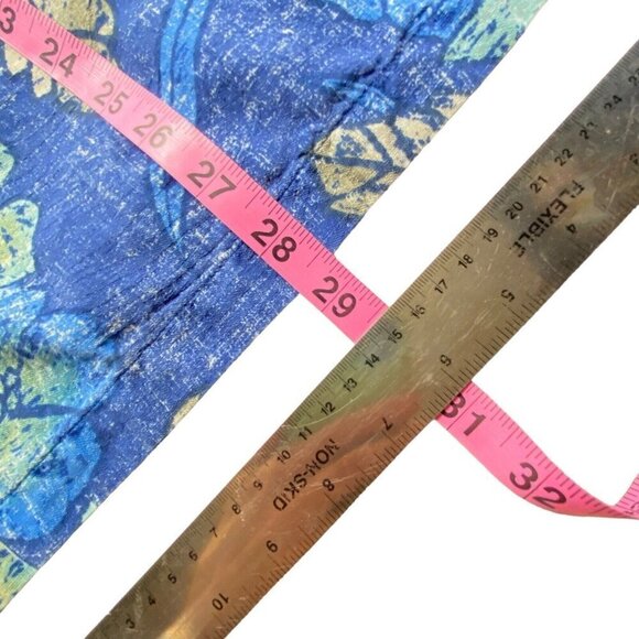 TOMMY BAHAMA Hawaiian Shirt Short Sleeve Button Front Vacation Men Blue XL 2-32 - Picture 6 of 11